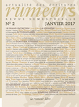 Revue Rumeurs n°2 Janvier 2017 (Rumeurs Revue actualité des écritures)